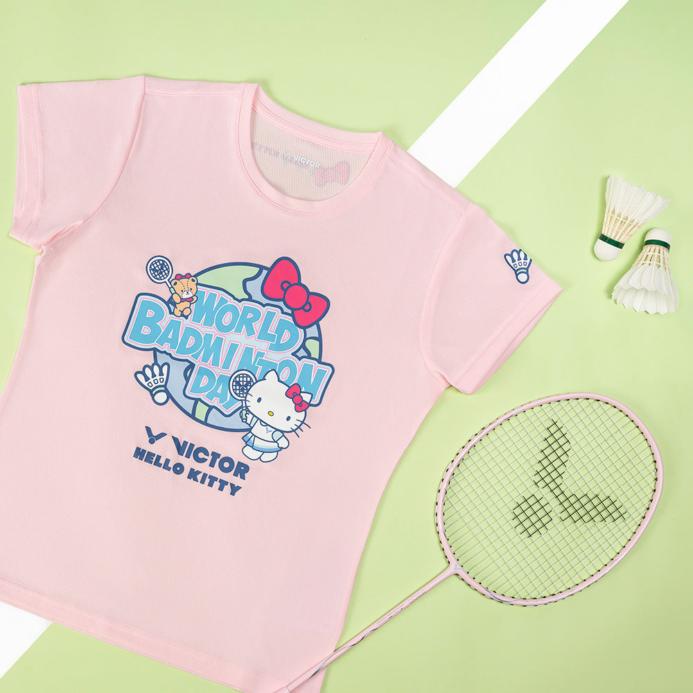 VICTOR x HELLO KITTY World Badminton Day T-KT301I Shirt [Pink]