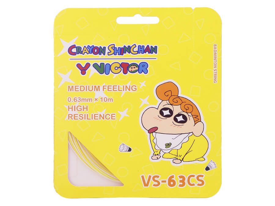 VICTOR x CRAYON SHINCHAN VS-63CS AE Badminton String Single Pack [White/Yellow]