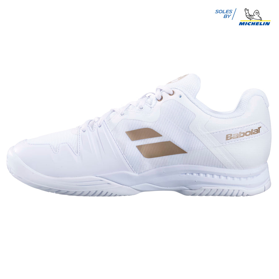 Babolat SFX3 All Court Wimbledon Women Tennis Shoes [White/Gold]