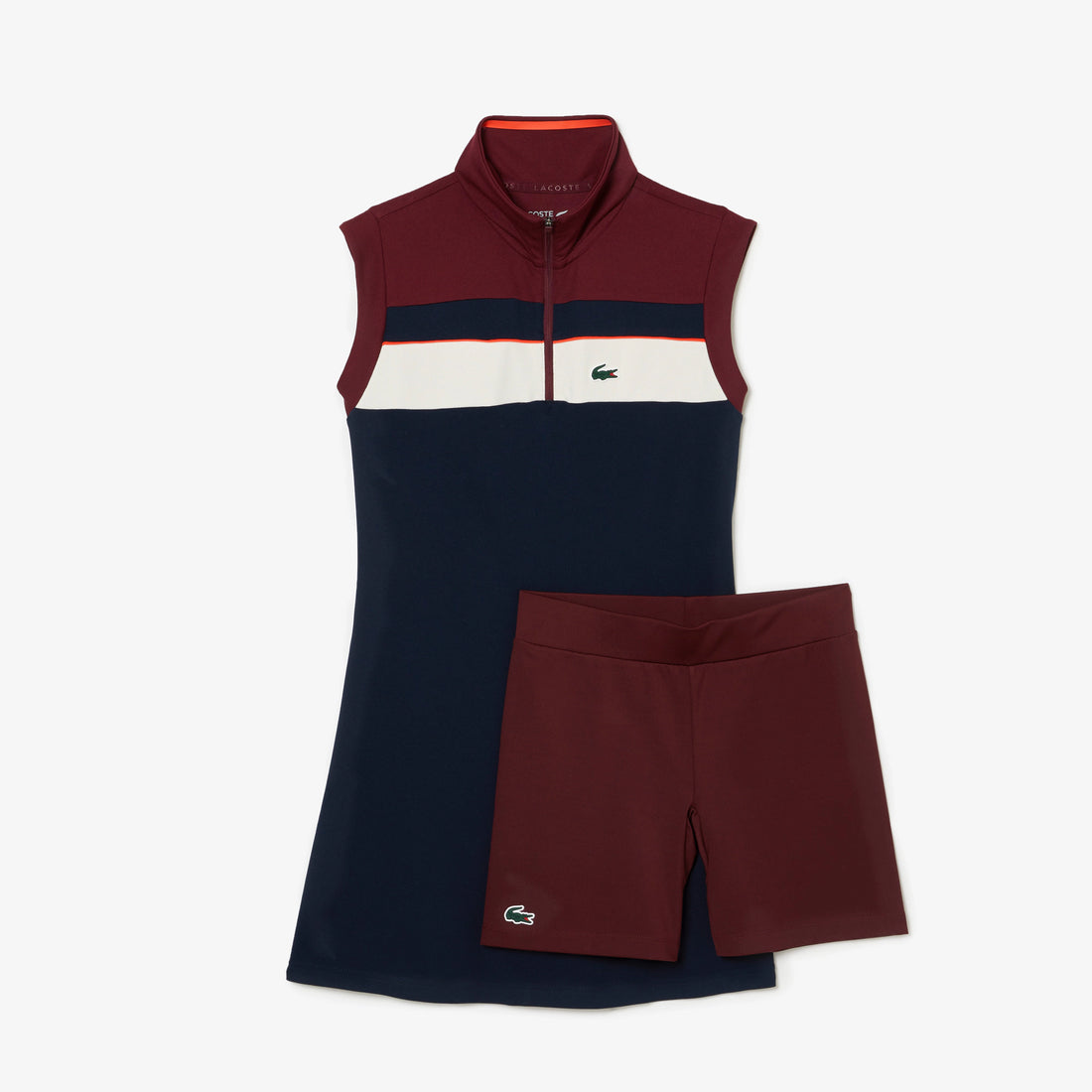 Lacoste EF1032-51 Women's Tennis Dress [Navy Blue/Bordeaux]