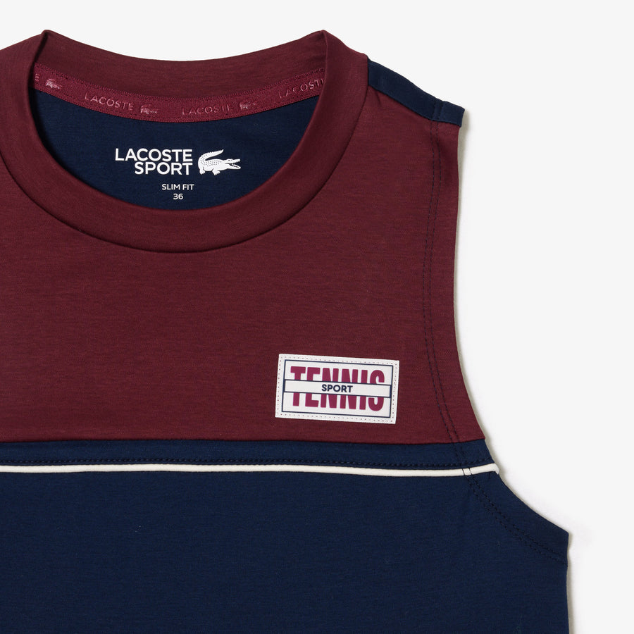 Lacoste TF1010-51 Women's Cotton Sport T-Shirt [Navy Blue/Bordeaux]