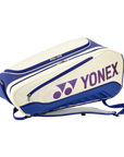 Yonex 2025 Expert 6-Pack Racquet Bag [White/Deep Blue]