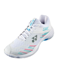 Yonex 2024 Power Cushion Cascade Accel Wide Badminton Shoes [White/Skyblue]