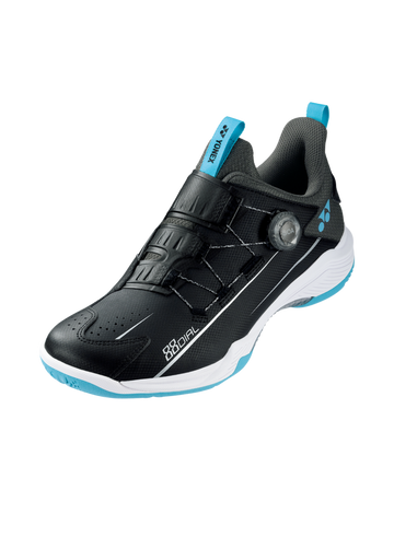 Yonex Power Cushion 88 Dial Wide Badminton Shoes [Black/Ice Blue]