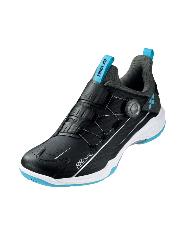 Yonex Power Cushion 88 Dial Wide Badminton Shoes [Black/Ice Blue]